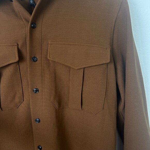 NWT Rag Bone Shirt Womens Medium Camel Howie Military Wool Button Up Top M - Picture 4 of 8